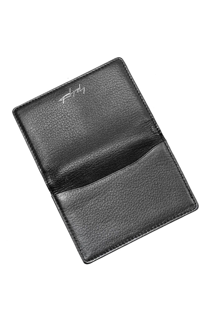 画像をギャラリービューアに読み込む, discord Yohji Yamamoto Card Holder / Shrink Cow Skin Leather (BLACK)