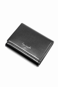 画像をギャラリービューアに読み込む, discord Yohji Yamamoto Tri Folded Compact Wallet / Smooth Cow Skin Leather (BLACK)