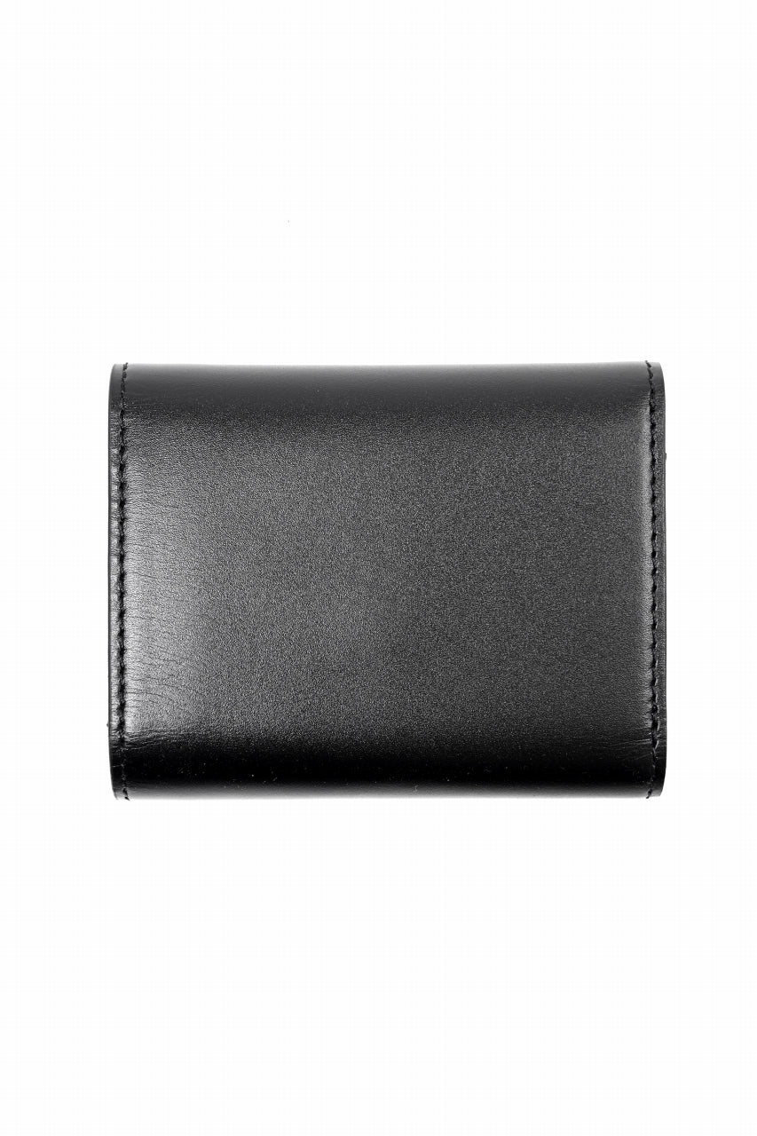 画像をギャラリービューアに読み込む, discord Yohji Yamamoto Tri Folded Compact Wallet / Smooth Cow Skin Leather (BLACK)