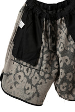 画像をギャラリービューアに読み込む, Y-3 Yohji Yamamoto LEOPARD WIDEGAME SHORTS / MIX WOOL MOHAIR (MULTI)