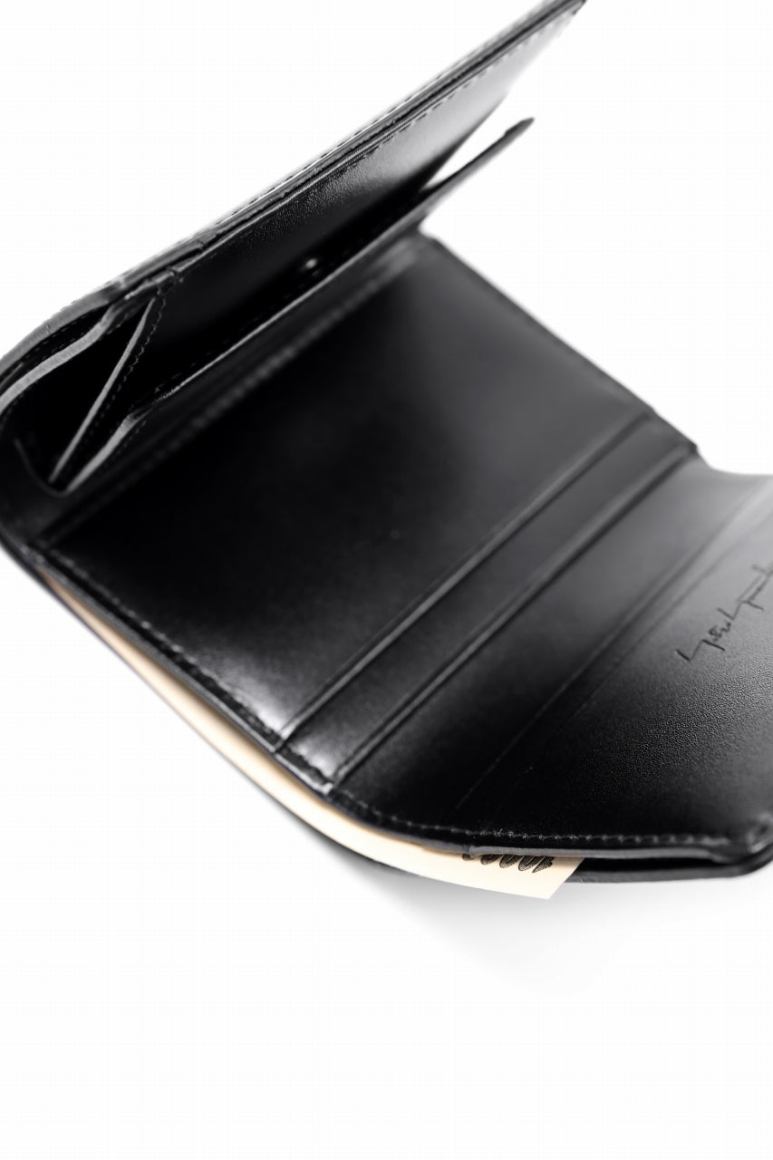 画像をギャラリービューアに読み込む, discord Yohji Yamamoto Tri Folded Compact Wallet / Smooth Cow Skin Leather (BLACK)