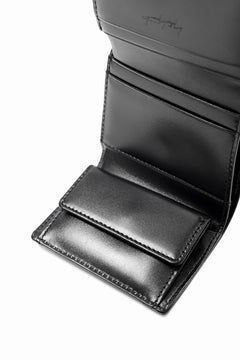 画像をギャラリービューアに読み込む, discord Yohji Yamamoto Tri Folded Compact Wallet / Smooth Cow Skin Leather (BLACK)