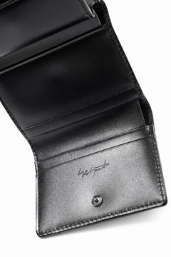 画像をギャラリービューアに読み込む, discord Yohji Yamamoto Tri Folded Compact Wallet / Smooth Cow Skin Leather (BLACK)