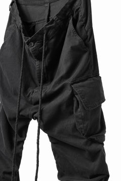 画像をギャラリービューアに読み込む, daub DYEING EASY CARGO GATHER PANTS / STRETCH TWILL COTTON (BLACK)