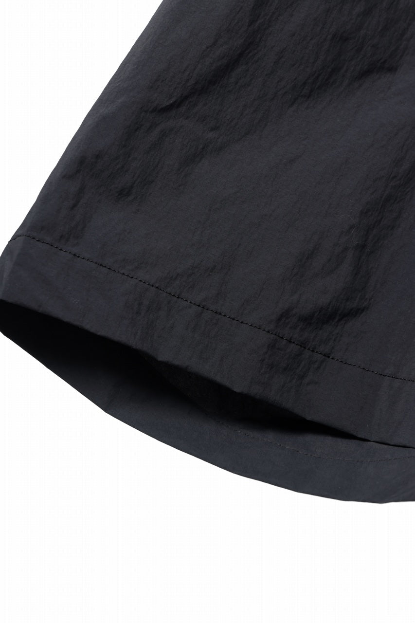 画像をギャラリービューアに読み込む, D-VEC WIDE FLARED SHORTS / W WATER REPELLENT NYLON TAFFETA (NIGHT SEA BLACK)