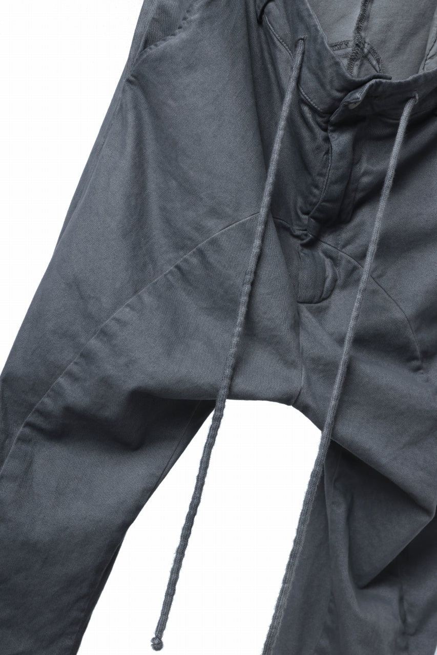 Load image into Gallery viewer, daub DYEING EASY TROUSER PANTS / STRETCH TWILL COTTON (GREY)