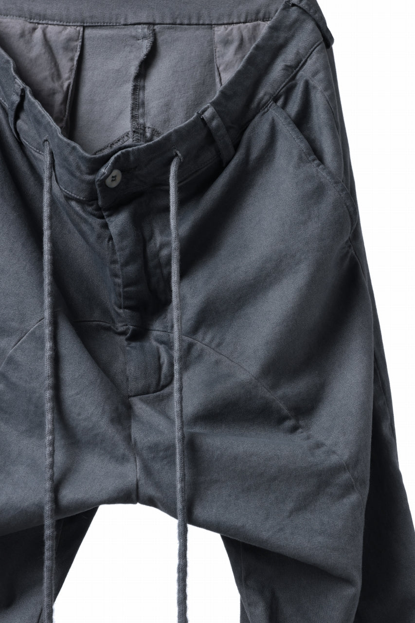 Load image into Gallery viewer, daub DYEING EASY TROUSER PANTS / STRETCH TWILL COTTON (GREY)