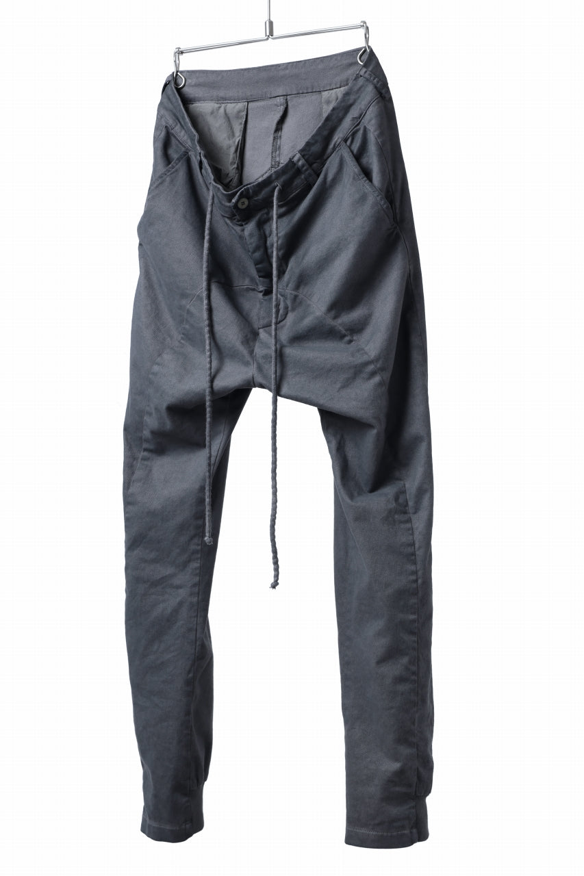 Load image into Gallery viewer, daub DYEING EASY TROUSER PANTS / STRETCH TWILL COTTON (GREY)