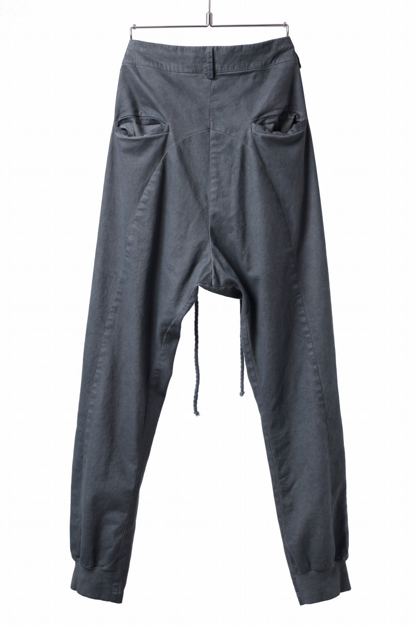 Load image into Gallery viewer, daub DYEING EASY TROUSER PANTS / STRETCH TWILL COTTON (GREY)