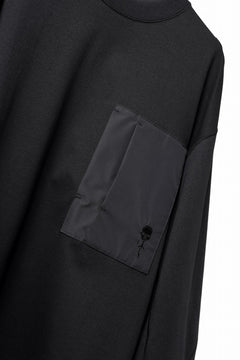 画像をギャラリービューアに読み込む, D-VEC x ALMOSTBLACK COTTON PLAITING LS T-SHIRT (BLACK)