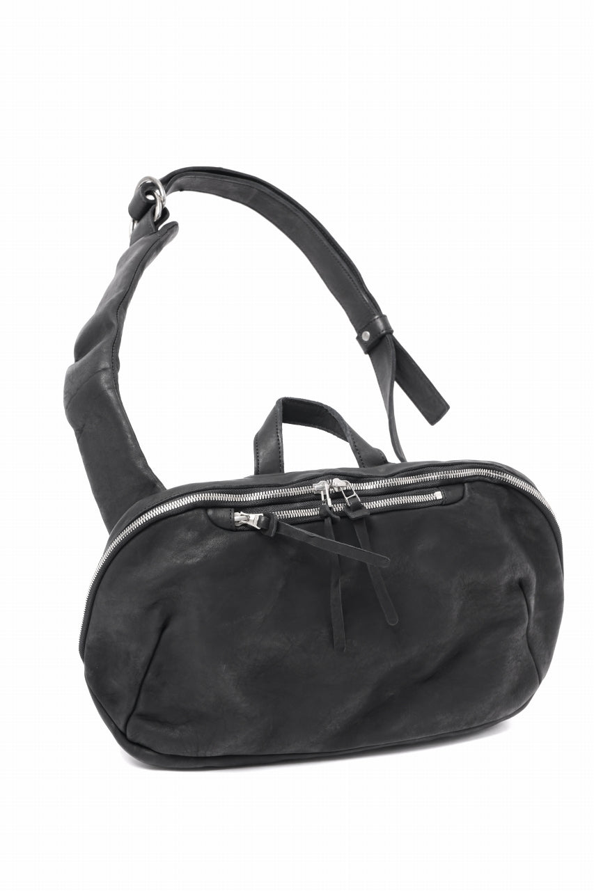 Load image into Gallery viewer, ISAMU KATAYAMA BACKLASH CROSS BODY BAG / DOUBLE-SHOULDER OBJECT DYED (BLACK)
