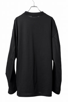 画像をギャラリービューアに読み込む, D-VEC x ALMOSTBLACK COTTON PLAITING LS T-SHIRT (BLACK)