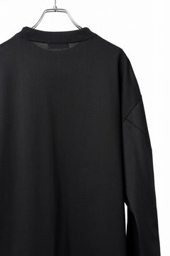 画像をギャラリービューアに読み込む, D-VEC x ALMOSTBLACK COTTON PLAITING LS T-SHIRT (BLACK)