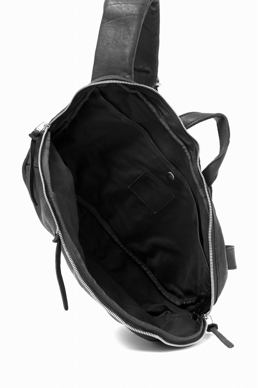 Load image into Gallery viewer, ISAMU KATAYAMA BACKLASH CROSS BODY BAG / DOUBLE-SHOULDER OBJECT DYED (BLACK)
