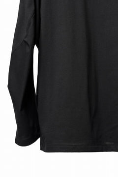 画像をギャラリービューアに読み込む, D-VEC x ALMOSTBLACK COTTON PLAITING LS T-SHIRT (BLACK)