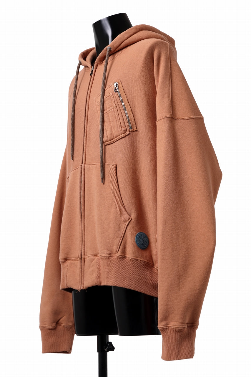 画像をギャラリービューアに読み込む, FACETASM CHEST-POCKET ZIP HOODIE (BROWN)