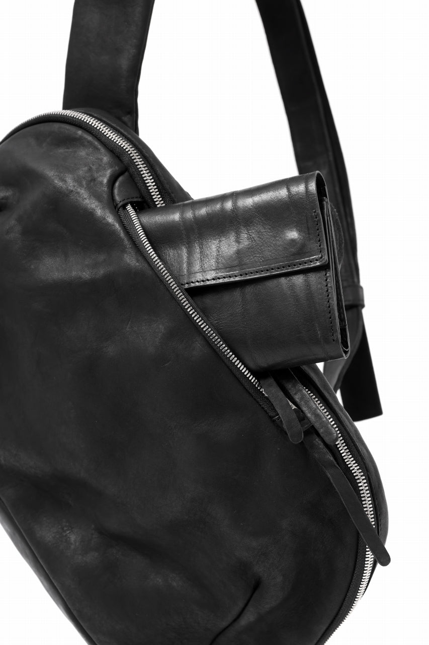 Load image into Gallery viewer, ISAMU KATAYAMA BACKLASH CROSS BODY BAG / DOUBLE-SHOULDER OBJECT DYED (BLACK)
