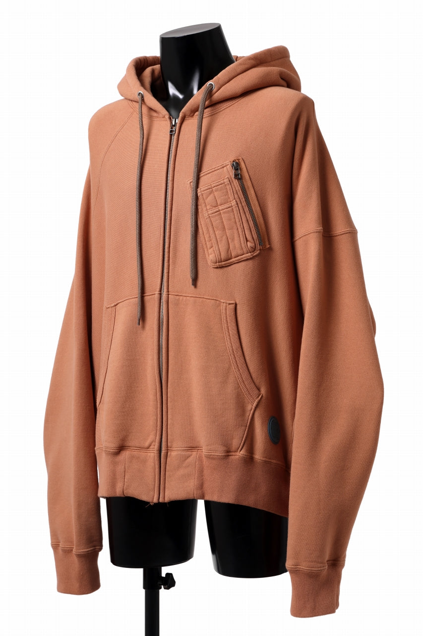 画像をギャラリービューアに読み込む, FACETASM CHEST-POCKET ZIP HOODIE (BROWN)