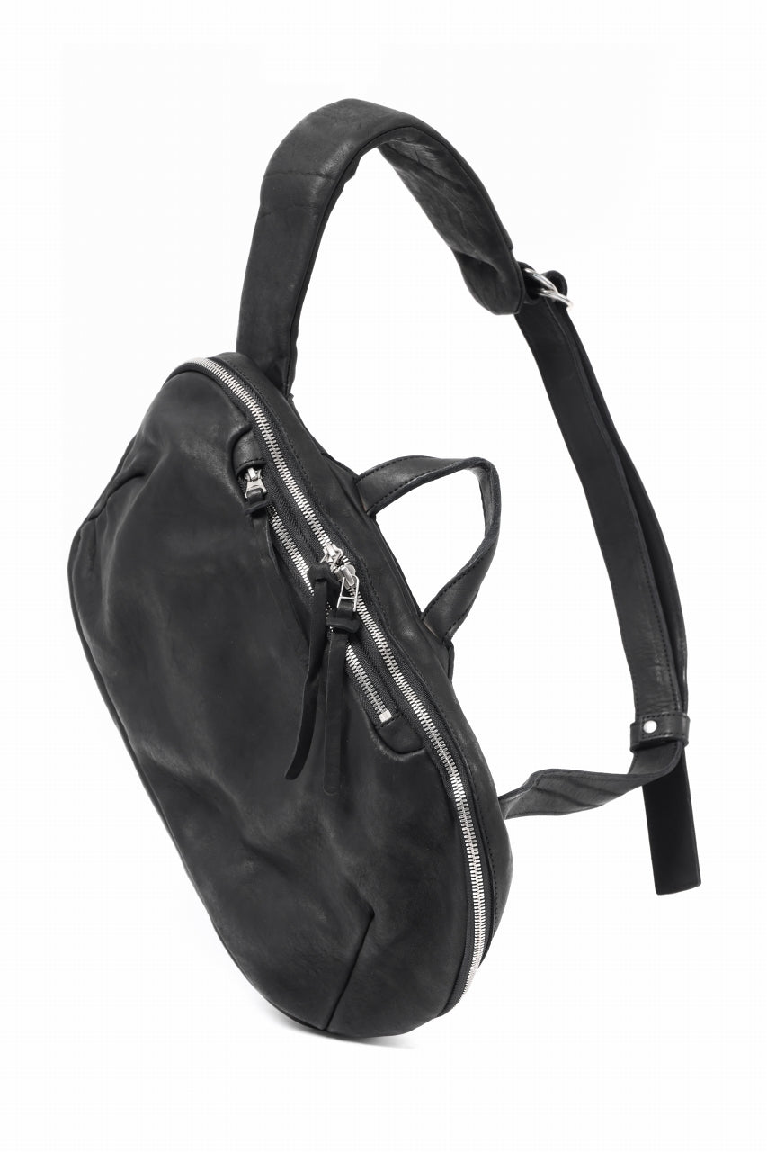 Load image into Gallery viewer, ISAMU KATAYAMA BACKLASH CROSS BODY BAG / DOUBLE-SHOULDER OBJECT DYED (BLACK)
