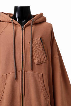 画像をギャラリービューアに読み込む, FACETASM CHEST-POCKET ZIP HOODIE (BROWN)