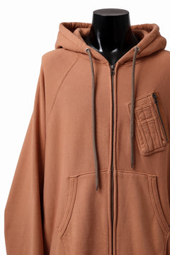 画像をギャラリービューアに読み込む, FACETASM CHEST-POCKET ZIP HOODIE (BROWN)
