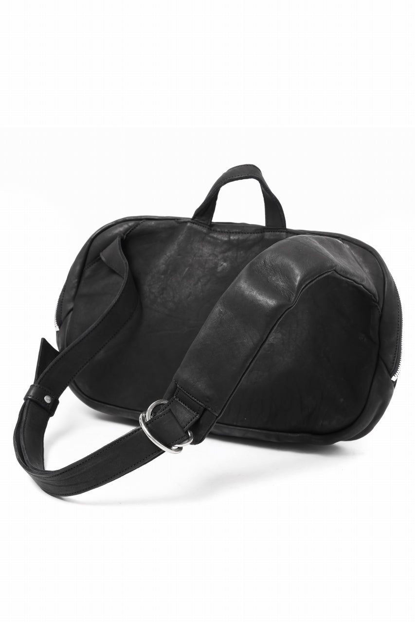Load image into Gallery viewer, ISAMU KATAYAMA BACKLASH CROSS BODY BAG / DOUBLE-SHOULDER OBJECT DYED (BLACK)