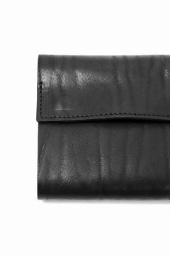 Load image into Gallery viewer, ISAMU KATAYAMA BACKLASH TRI-FOLD SHORT WALLET / ITALY DOUBLE SHOULDER (BLACK)