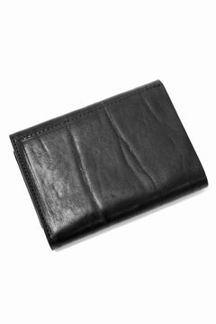 Load image into Gallery viewer, ISAMU KATAYAMA BACKLASH TRI-FOLD SHORT WALLET / ITALY DOUBLE SHOULDER (BLACK)
