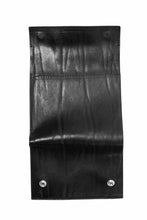 Load image into Gallery viewer, ISAMU KATAYAMA BACKLASH TRI-FOLD SHORT WALLET / ITALY DOUBLE SHOULDER (BLACK)