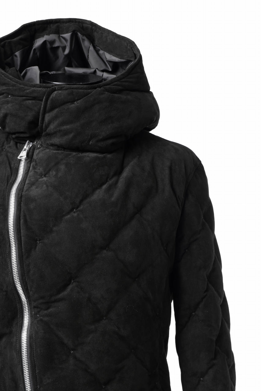 画像をギャラリービューアに読み込む, ISAMU KATAYAMA BACKLASH HOODED DOWN JACKET / KANGAROO REVERSE + POLISH WHITE GOOSE (BLACK)