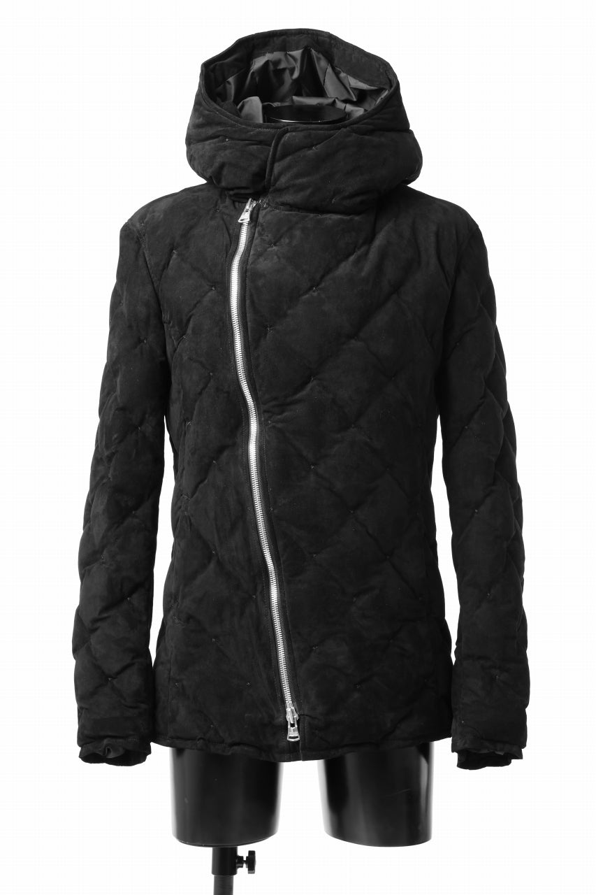 画像をギャラリービューアに読み込む, ISAMU KATAYAMA BACKLASH HOODED DOWN JACKET / KANGAROO REVERSE + POLISH WHITE GOOSE (BLACK)