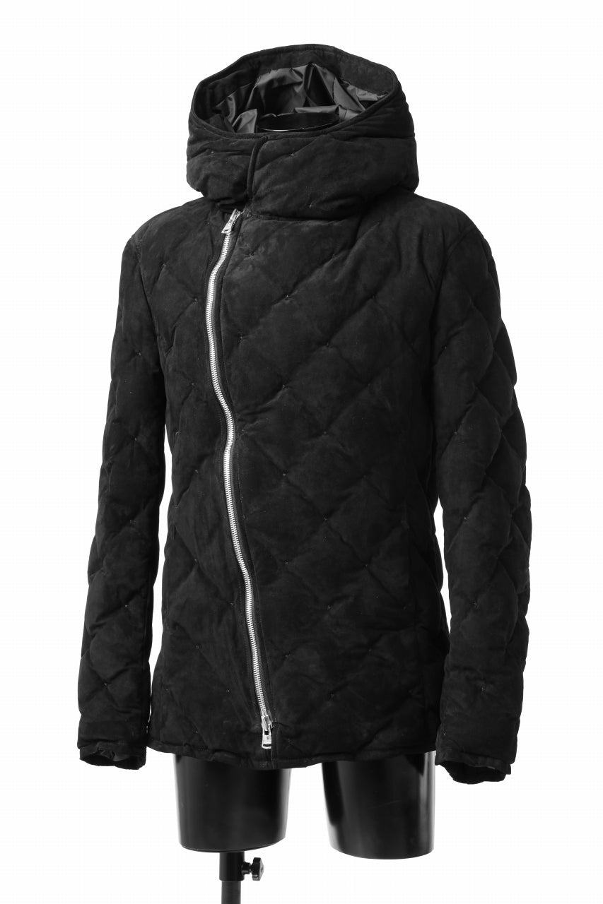 画像をギャラリービューアに読み込む, ISAMU KATAYAMA BACKLASH HOODED DOWN JACKET / KANGAROO REVERSE + POLISH WHITE GOOSE (BLACK)