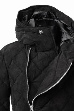 画像をギャラリービューアに読み込む, ISAMU KATAYAMA BACKLASH HOODED DOWN JACKET / KANGAROO REVERSE + POLISH WHITE GOOSE (BLACK)