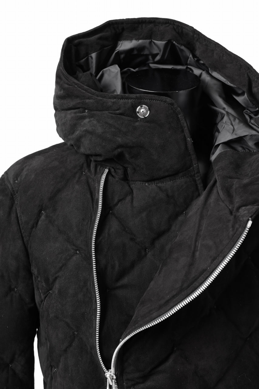 画像をギャラリービューアに読み込む, ISAMU KATAYAMA BACKLASH HOODED DOWN JACKET / KANGAROO REVERSE + POLISH WHITE GOOSE (BLACK)