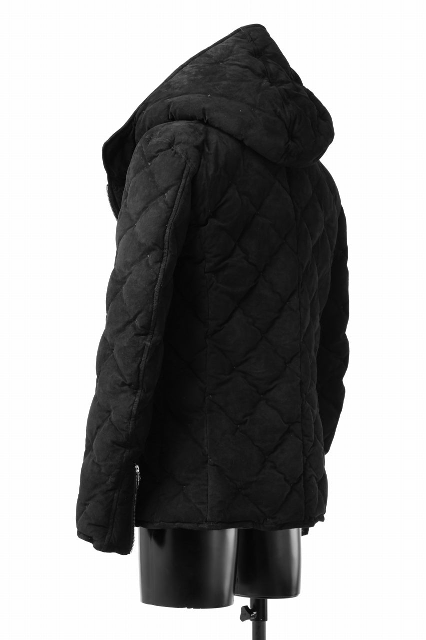 画像をギャラリービューアに読み込む, ISAMU KATAYAMA BACKLASH HOODED DOWN JACKET / KANGAROO REVERSE + POLISH WHITE GOOSE (BLACK)