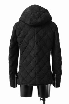 画像をギャラリービューアに読み込む, ISAMU KATAYAMA BACKLASH HOODED DOWN JACKET / KANGAROO REVERSE + POLISH WHITE GOOSE (BLACK)
