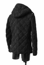画像をギャラリービューアに読み込む, ISAMU KATAYAMA BACKLASH HOODED DOWN JACKET / KANGAROO REVERSE + POLISH WHITE GOOSE (BLACK)