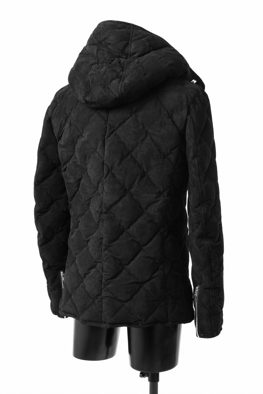 画像をギャラリービューアに読み込む, ISAMU KATAYAMA BACKLASH HOODED DOWN JACKET / KANGAROO REVERSE + POLISH WHITE GOOSE (BLACK)