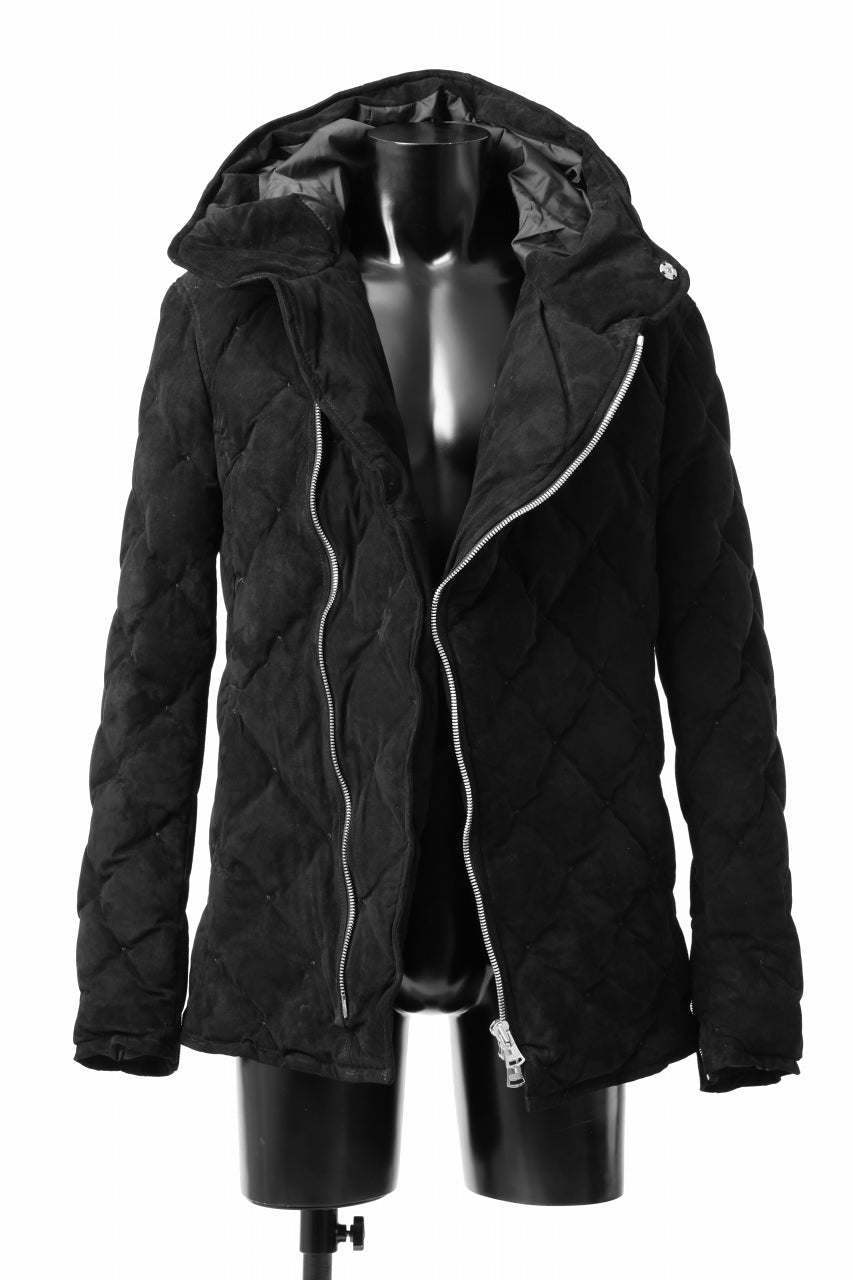 画像をギャラリービューアに読み込む, ISAMU KATAYAMA BACKLASH HOODED DOWN JACKET / KANGAROO REVERSE + POLISH WHITE GOOSE (BLACK)
