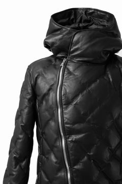 Load image into Gallery viewer, ISAMU KATAYAMA BACKLASH HOODED DOWN BLOUSON / LUXURY STEER + POLISH WHITE GOOSE (BLACK)