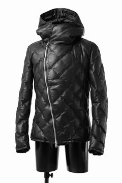 Load image into Gallery viewer, ISAMU KATAYAMA BACKLASH HOODED DOWN BLOUSON / LUXURY STEER + POLISH WHITE GOOSE (BLACK)