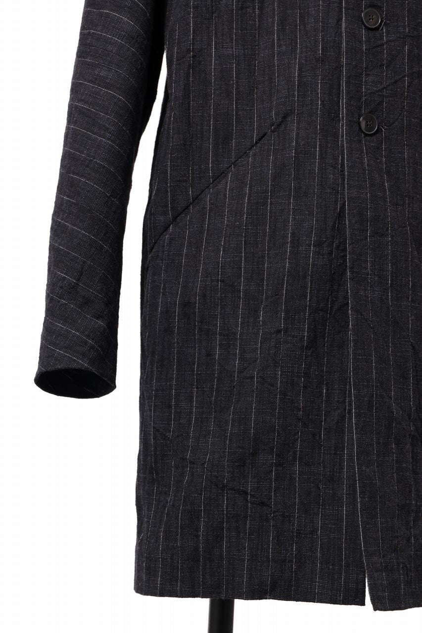 画像をギャラリービューアに読み込む, m.a+ diagonal pocket medium fit coat / C256/CWST (BLACK/WHITE)
