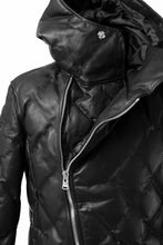 Load image into Gallery viewer, ISAMU KATAYAMA BACKLASH HOODED DOWN BLOUSON / LUXURY STEER + POLISH WHITE GOOSE (BLACK)