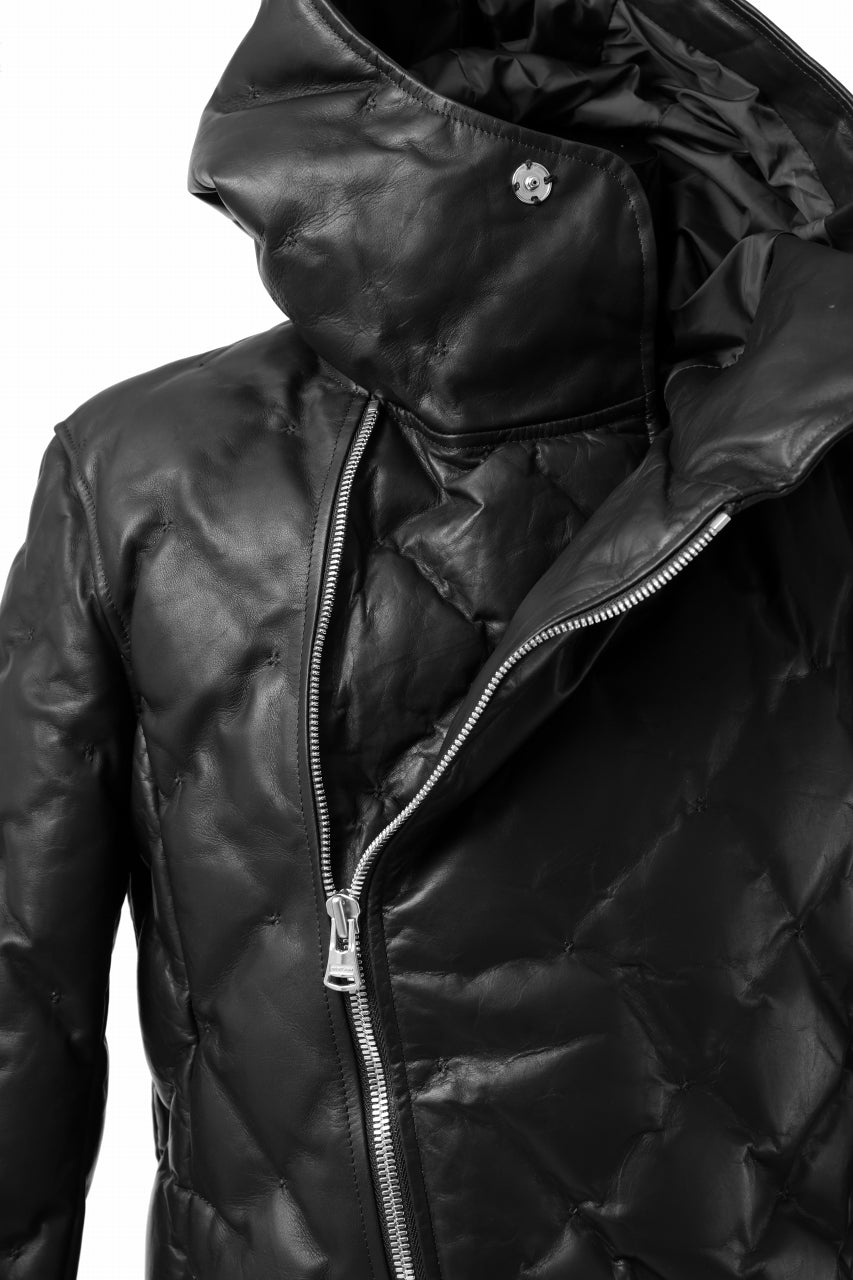 Load image into Gallery viewer, ISAMU KATAYAMA BACKLASH HOODED DOWN BLOUSON / LUXURY STEER + POLISH WHITE GOOSE (BLACK)