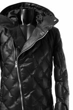 Load image into Gallery viewer, ISAMU KATAYAMA BACKLASH HOODED DOWN BLOUSON / LUXURY STEER + POLISH WHITE GOOSE (BLACK)