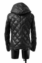 Load image into Gallery viewer, ISAMU KATAYAMA BACKLASH HOODED DOWN BLOUSON / LUXURY STEER + POLISH WHITE GOOSE (BLACK)