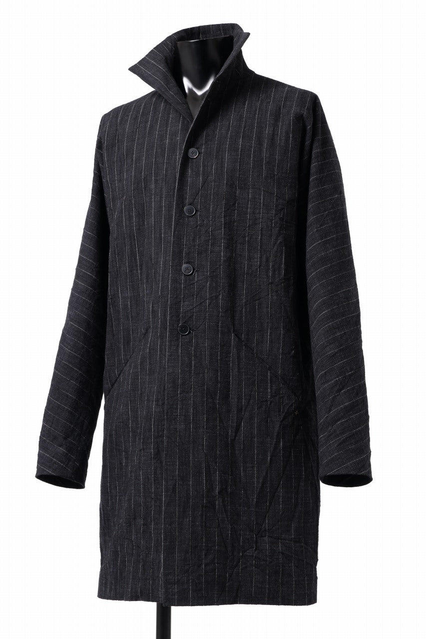 画像をギャラリービューアに読み込む, m.a+ diagonal pocket medium fit coat / C256/CWST (BLACK/WHITE)