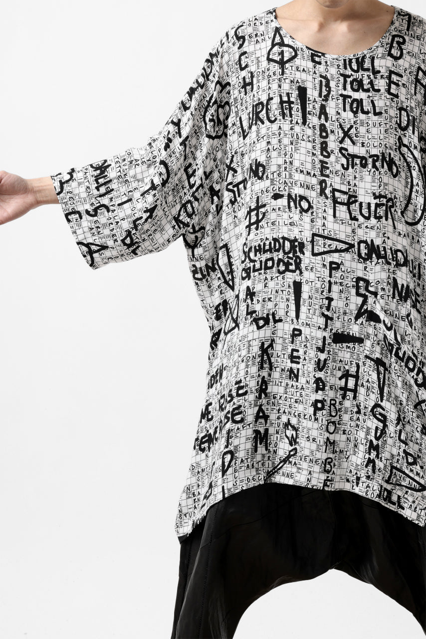 PAL OFFNER OVER SIZED TUNIC / VISCOSE (CROSSWORD PRINT)