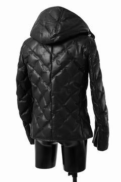 Load image into Gallery viewer, ISAMU KATAYAMA BACKLASH HOODED DOWN BLOUSON / LUXURY STEER + POLISH WHITE GOOSE (BLACK)