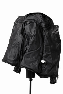 Load image into Gallery viewer, ISAMU KATAYAMA BACKLASH HOODED DOWN BLOUSON / LUXURY STEER + POLISH WHITE GOOSE (BLACK)